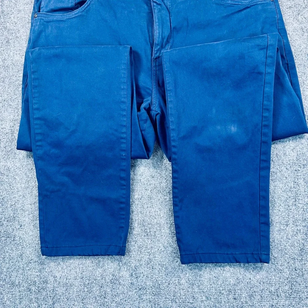 Johnnie-O Carmel 5-Pocket Chino Pants Men's 38x34 Navy Blue Stretch Straight Leg